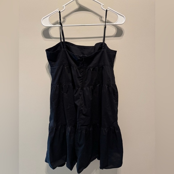 Levi's Women's Clea Cotton Tiered Dress Large Caviar Black - Picture 4 of 5